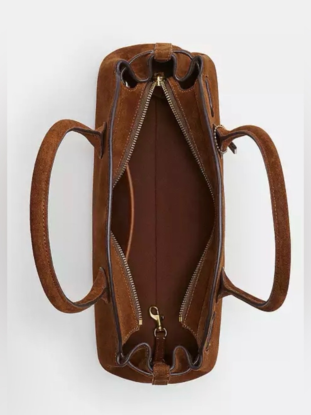Coach Empire Medium Suede Carryall Slim Shoulder Bag 34 NWT - Picture 4 of 7